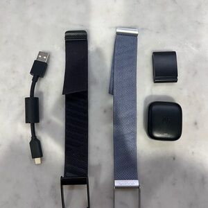 WHOOP 4.0 with black and purple straps